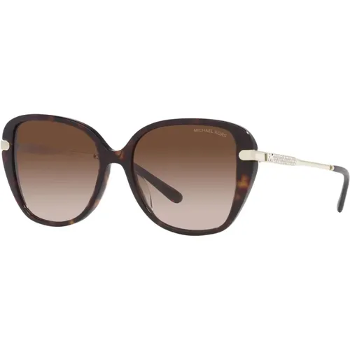 Flatiron Sunglasses in Dark Tortoise/ Shaded , female, Sizes: 56 MM - Michael Kors - Modalova