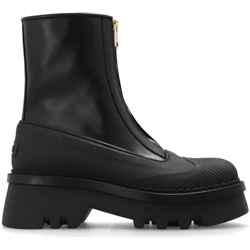 ‘Raina’ heeled ankle boots , female, Sizes: 8 UK, 7 UK, 6 UK, 3 UK, 4 UK, 5 UK - Chloé - Modalova