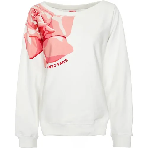 Rose Batwing Sweatshirt , female, Sizes: L - Kenzo - Modalova