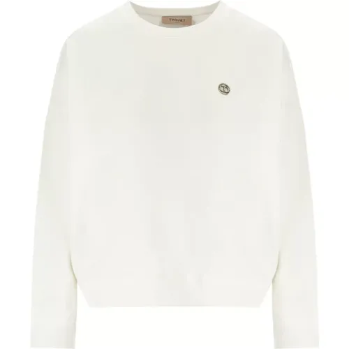 Off-White Logo Sweatshirt Twinset - Twinset - Modalova