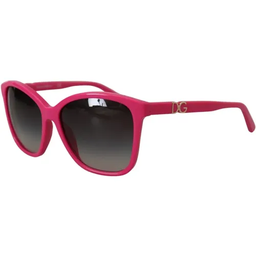 Elegante runde rosa Sonnenbrille für Frauen - Dolce & Gabbana - Modalova