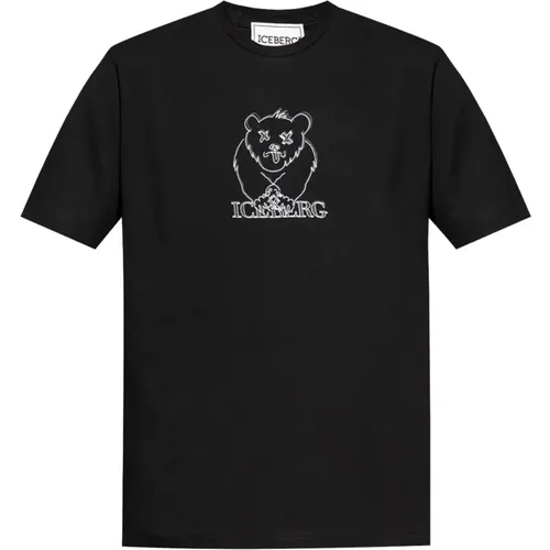 Bear Logo T-shirts and Polos , male, Sizes: XL, S, L, M - Iceberg - Modalova