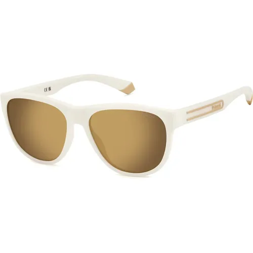 Matte /Gold Sunglasses , unisex, Sizes: 56 MM - Polaroid - Modalova