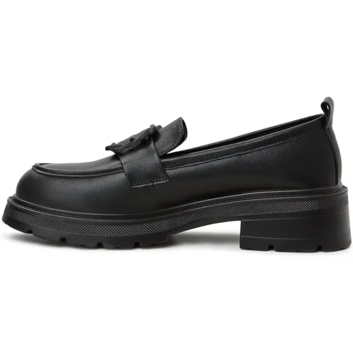 Elegante Platform Loafers in Schwarz , Damen, Größe: 38 EU - Cesare Gaspari - Modalova