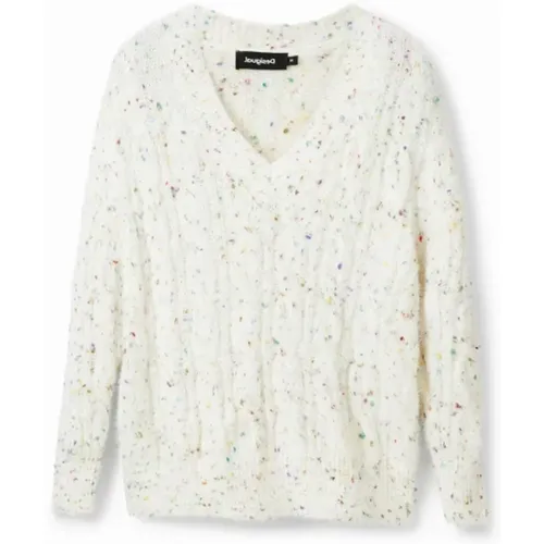 Lucca Polka Dot Sweater , female, Sizes: M - Desigual - Modalova