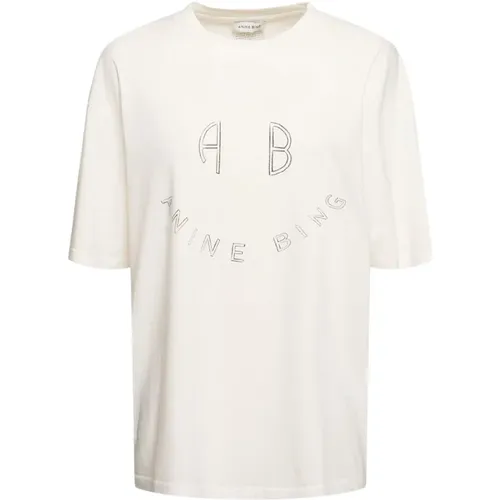 Kent Smiley T-shirt Weiß , Damen, Größe: XS - Anine Bing - Modalova