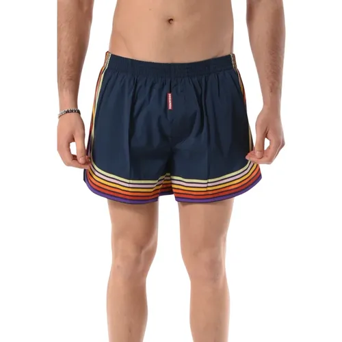 Rainbow Print Boxer Shorts , male, Sizes: L, XL, M - Dsquared2 - Modalova