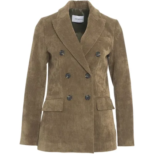 Olive Corduroy Blazer , female, Sizes: S - Gender - Modalova