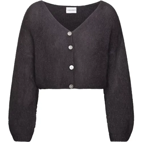 Gekürzter Mohair-Cardigan Schwarz - American Dreams - Modalova