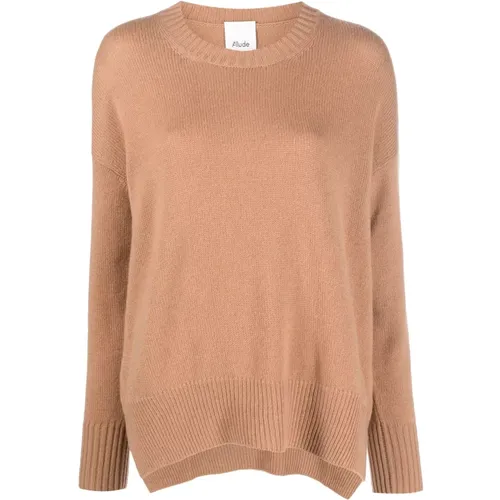 Flat Knit Sweater , female, Sizes: L, S - allude - Modalova