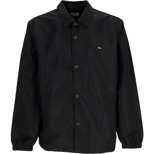 Froggy Coach Jacket Schwarz , Herren, Größe: S - Obey - Modalova