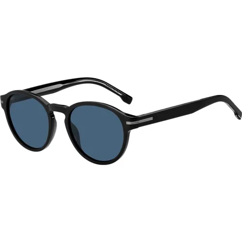 Schwarze/Blaue Sonnenbrille,BOSS Sonnenbrille /Grau - Hugo Boss - Modalova