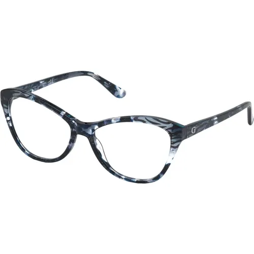 Dark Blue Eyewear Frames , unisex, Sizes: 56 MM - Guess - Modalova