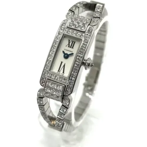 Pre-owned White Gold watches , female, Sizes: ONE SIZE - Cartier Vintage - Modalova