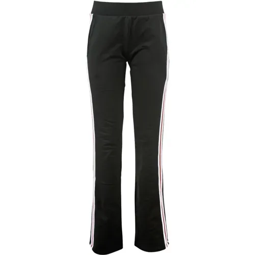 Flared Sports Pants with Tricolor Bands , female, Sizes: L - Moschino - Modalova