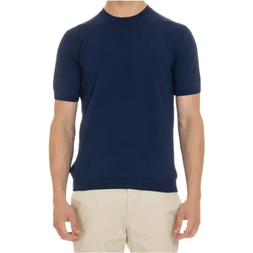 Cotton Knit T-shirt Polo , male, Sizes: XL, M, L - Tagliatore - Modalova