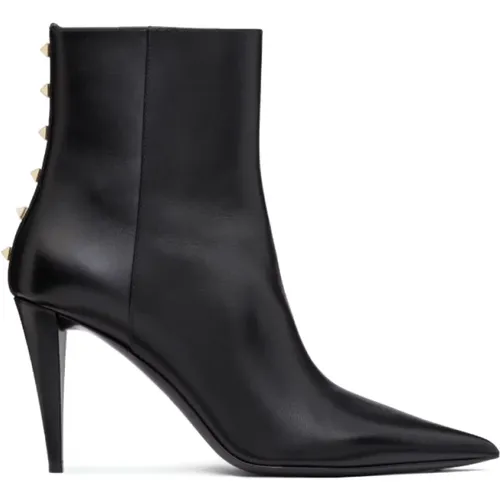 Rockstud Leather Ankle Boots , female, Sizes: 4 UK, 5 1/2 UK, 4 1/2 UK, 5 UK, 6 UK - Valentino - Modalova