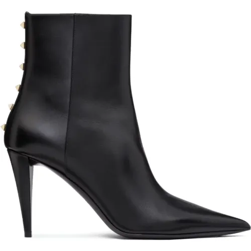 Rockstud Leather Ankle Boots , female, Sizes: 4 UK, 5 1/2 UK, 4 1/2 UK, 5 UK, 6 UK, 7 UK - Valentino - Modalova