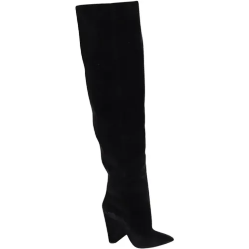 Pre-owned Velvet boots , female, Sizes: 5 UK - Yves Saint Laurent Vintage - Modalova