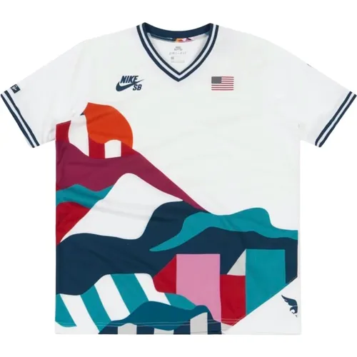 Limited Edition Parra USA Crew Jersey Blue , male, Sizes: XL, 2XS, L, XS, 2XL, S, M - Nike - Modalova