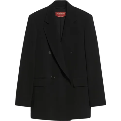 Oversized Doppelreihiger Blazer Schwarz - Max Mara Studio - Modalova