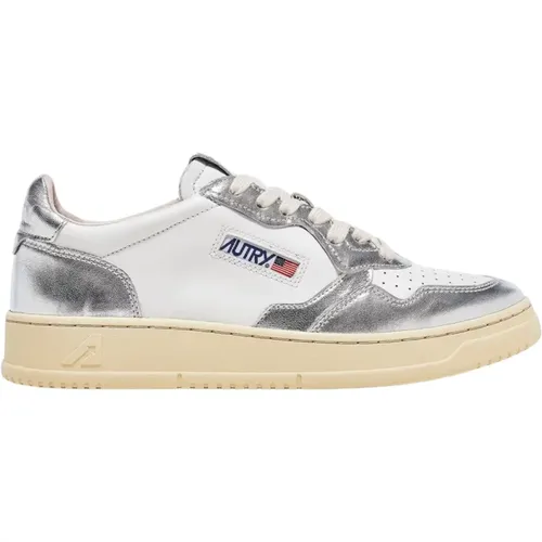 Medalist Bicolor Leather Sneakers , female, Sizes: 4 UK, 2 UK, 8 UK, 5 UK, 3 UK, 6 UK - Autry - Modalova