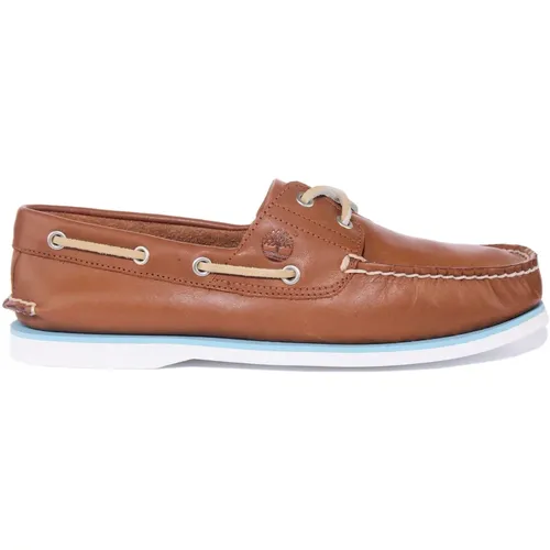 Classic Boat Shoe in Tan Leather , male, Sizes: 9 UK, 8 UK - Timberland - Modalova
