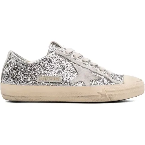 Glitter V-Star Sneakers , Damen, Größe: 40 EU - Golden Goose - Modalova