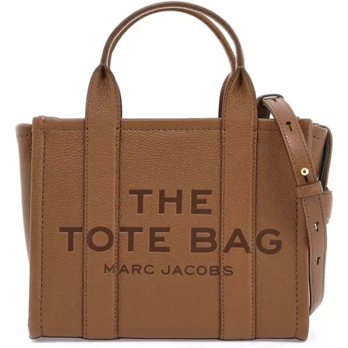 Grained Leather Small Tote Bag,Mini Tote Leder Tasche Arganöl - Marc Jacobs - Modalova