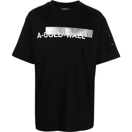 Schwarze T-Shirts und Polos mit Strata Logo , Herren, Größe: S - A-Cold-Wall - Modalova