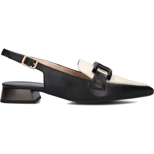 Schwarze und Weiße Slingback Schuhe , Damen, Größe: 36 EU - Hispanitas - Modalova