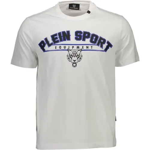 Elegantes Rundhals-T-Shirt , Herren, Größe: L - Plein Sport - Modalova