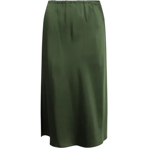 Satin Finish Straight Midi Skirt , female, Sizes: 2XS - Jil Sander - Modalova