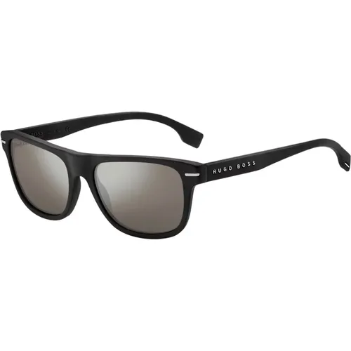 Matte Silver Sunglasses , male, Sizes: 55 MM - Hugo Boss - Modalova