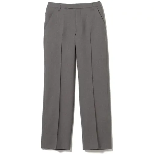 Grey Semi-Wide Trousers , male, Sizes: L, M, S - Beams Plus - Modalova