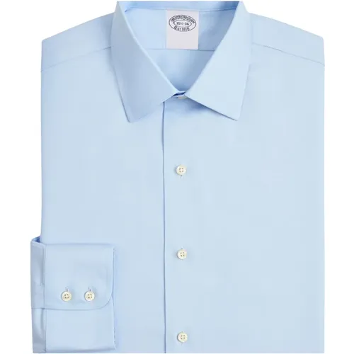 Hellblaues Regular-Fit-Hemd mit Ainsley-Kragen,Shirts,Pastellrosa Regular Fit Bügelfreies Hemd mit Ainsley-Kragen - Brooks Brothers - Modalova