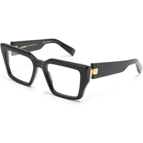 Klassische Schwarze Optische Brille , Herren, Größe: 52 MM - Balmain - Modalova