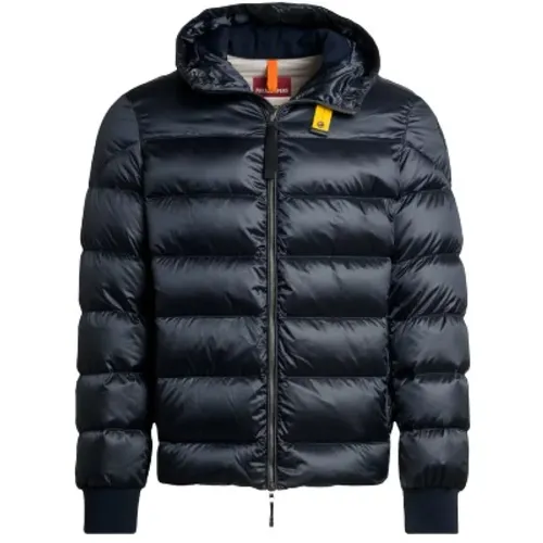 Pharrell Kapuzenjacke Navy Pmpusx13 562 Daunenjacke , Herren, Größe: L - Parajumpers - Modalova