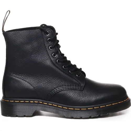 Schwarze Lederstiefeletten mit Schnürung - Dr. Martens - Modalova