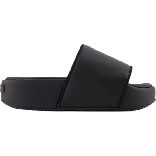 Schwarze Leder Slides für Frauen , Damen, Größe: 40 EU - Y-3 - Modalova