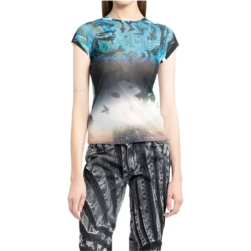 Smokey Headlight Print T-Shirt - Masha Popova - Modalova
