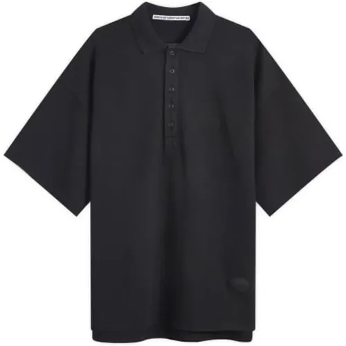 Oversized Dome Logo Polo Tee , Damen, Größe: M - alexander wang - Modalova