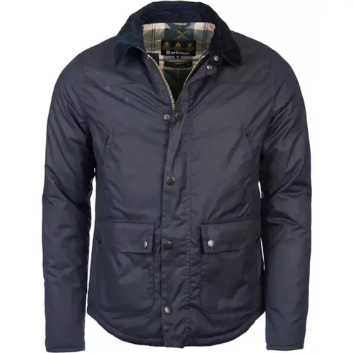 Blaue Reelin Wachsjacke , Herren, Größe: L - Barbour - Modalova