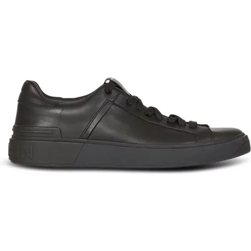 B-Court Ledersneaker , Herren, Größe: 44 EU - Balmain - Modalova