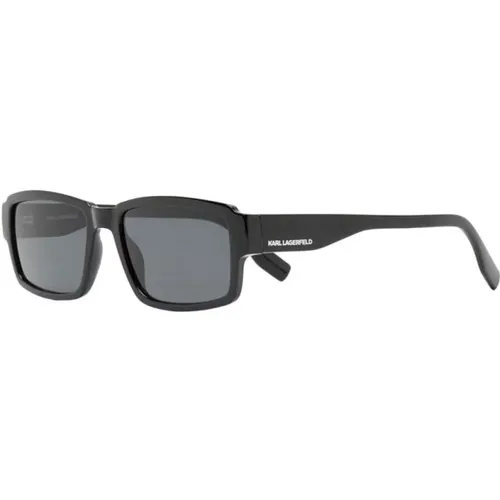Schwarze Sonnenbrille mit Original-Etui , Herren, Größe: 55 MM - Karl Lagerfeld - Modalova
