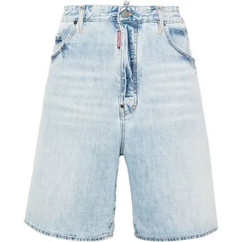 Light Palm Denim Shorts , male, Sizes: M - Dsquared2 - Modalova