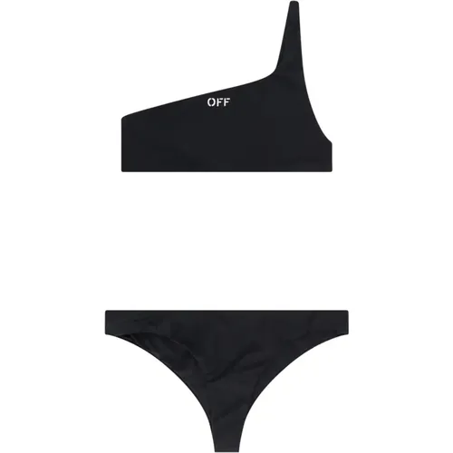 One Shoulder Swimwear , female, Sizes: S, XS - Off White - Modalova