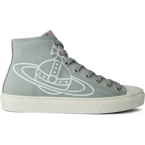 Perlgrey High-Top Sneakers Logo , Herren, Größe: 43 EU - Vivienne Westwood - Modalova