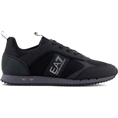 Carbon Sneakers with Metal Eagle , male, Sizes: 10 UK, 7 1/3 UK, 8 2/3 UK, 10 2/3 UK, 11 1/3 UK, 8 UK - Emporio Armani EA7 - Modalova