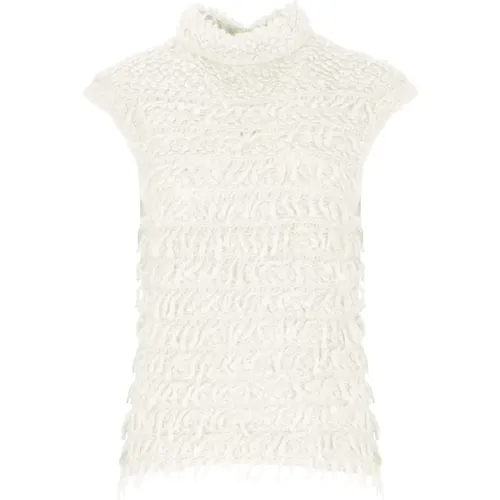 Ivory Ärmellose Hoher Hals Pullover , Damen, Größe: S - D.Exterior - Modalova